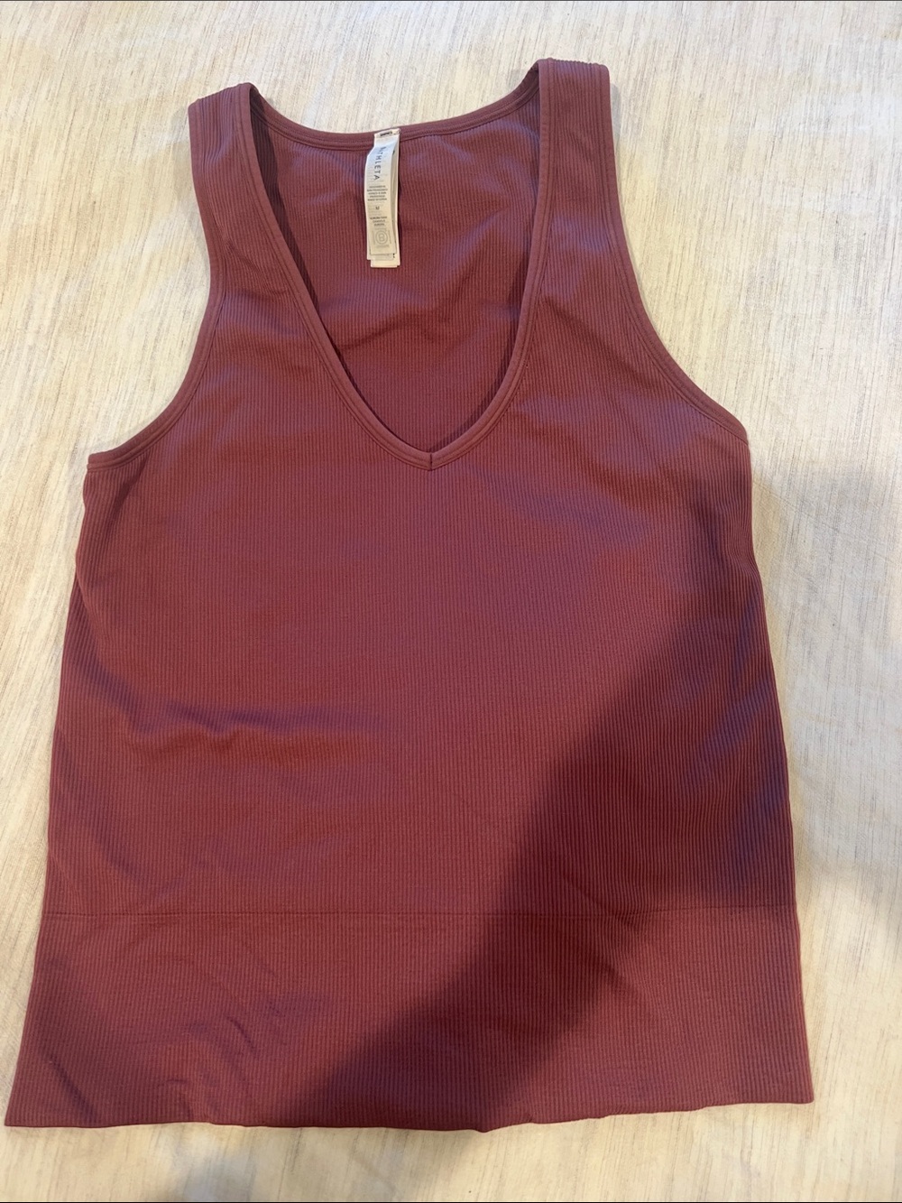 Athleta Ribbed V-Neck Tank Top - purple